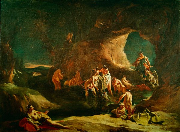 ಡಯಾನಾ ಮತ್ತು ಆಕ್ಟಿಯಾನ್, c.1720-21 ಟರ್ಕ್ by Giovanni Battista Tiepolo
