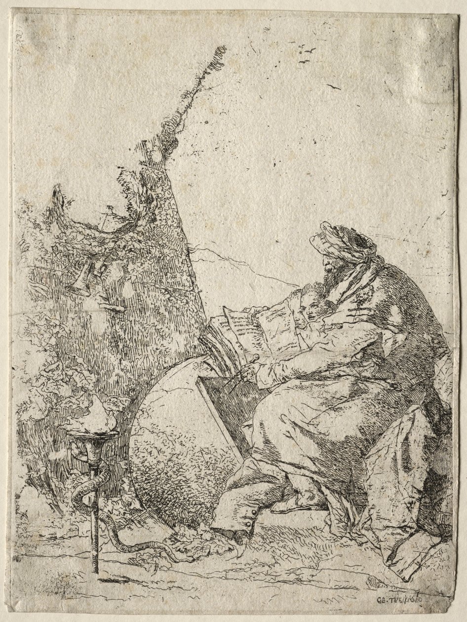 Fanteziler: Filozof. by Giovanni Battista Tiepolo