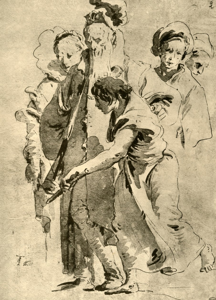 Şekil Grubu, 18. yüzyıl ortası, 1928 by Giovanni Battista Tiepolo