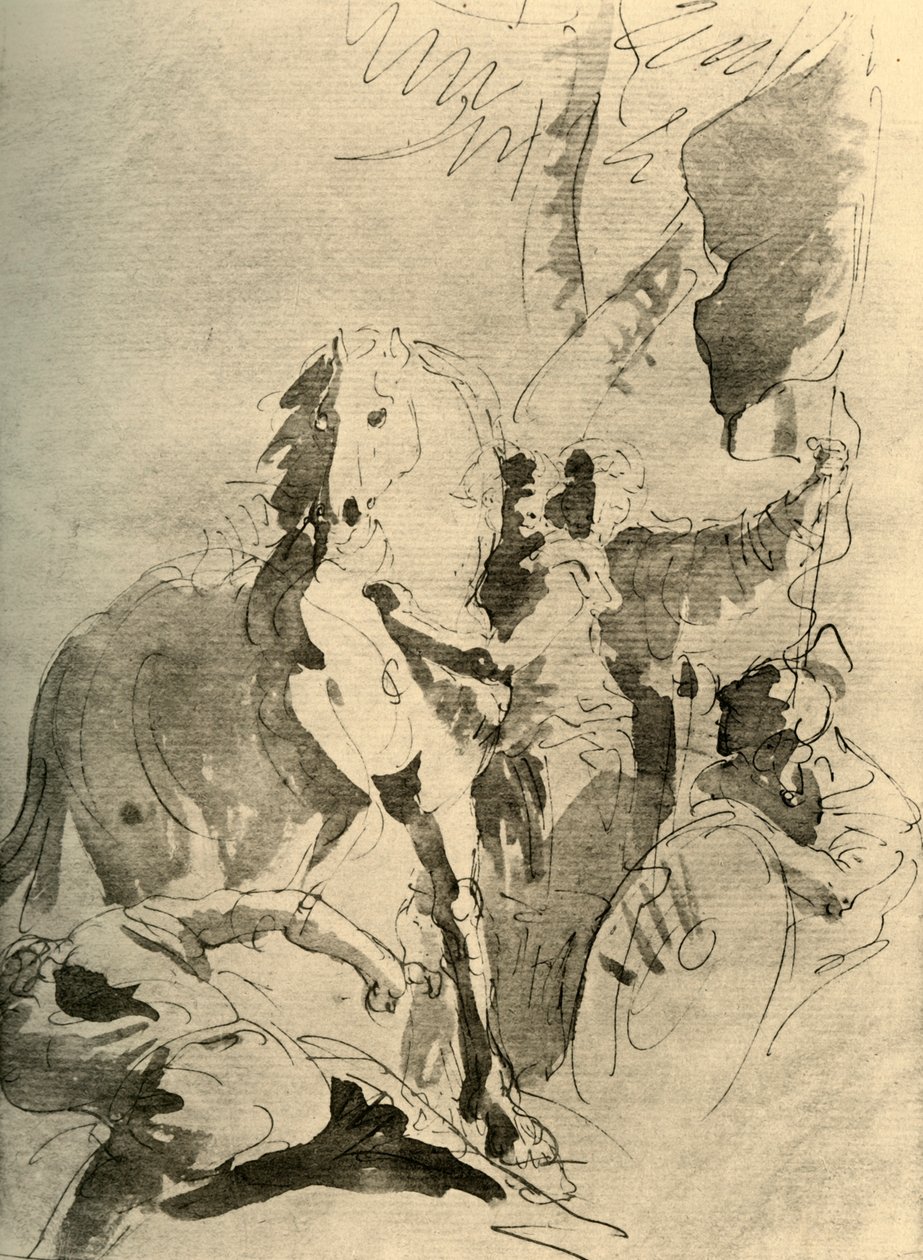 Atlı Askerler Grubu, 18. yüzyılın ortaları, 1928 by Giovanni Battista Tiepolo