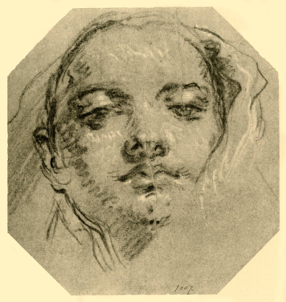 Bir Kadının Başı, c1739-c1744, 1928 by Giovanni Battista Tiepolo