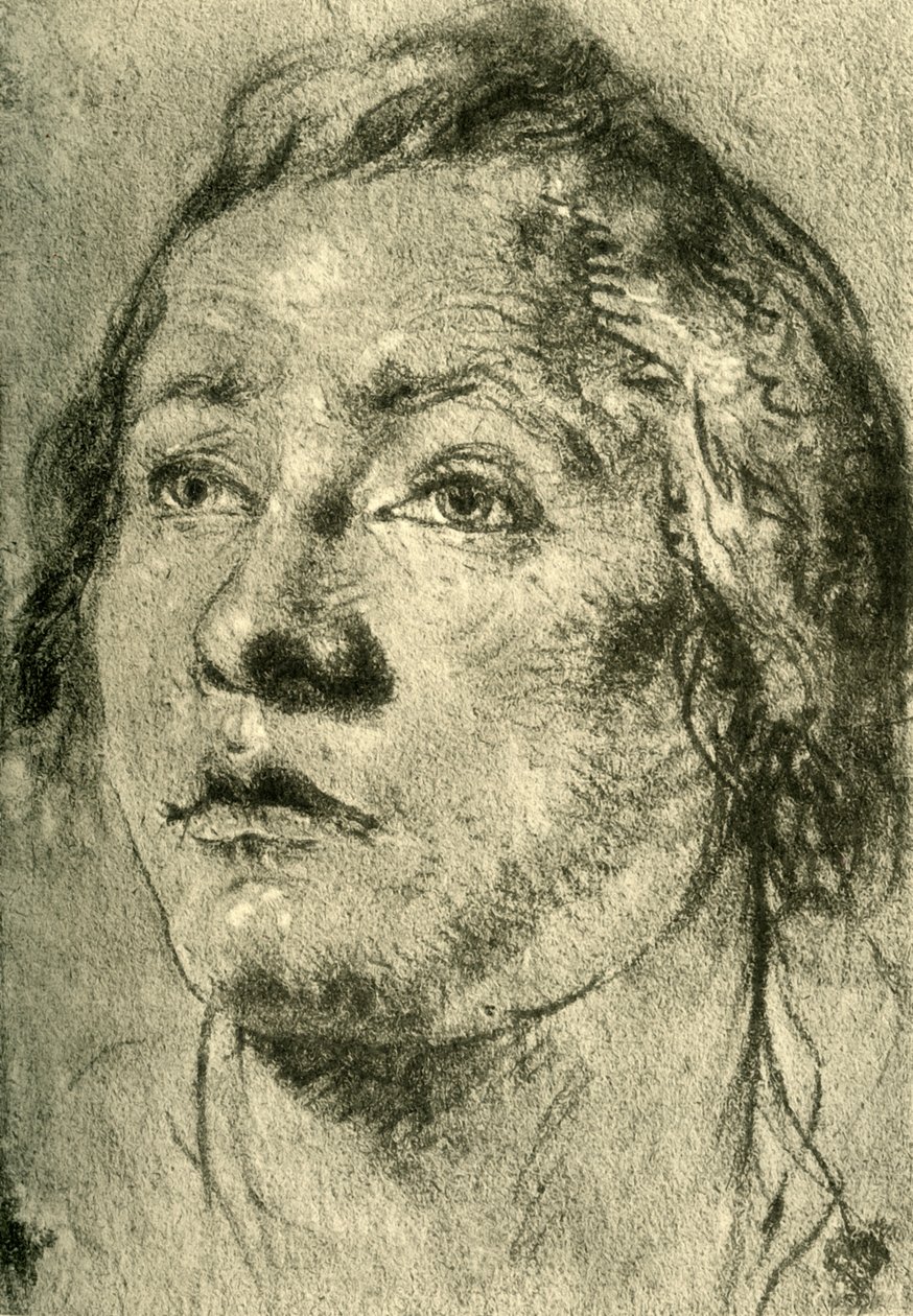 Bir Genç Adamın Başı, 18. yüzyılın ortaları, 1928 by Giovanni Battista Tiepolo