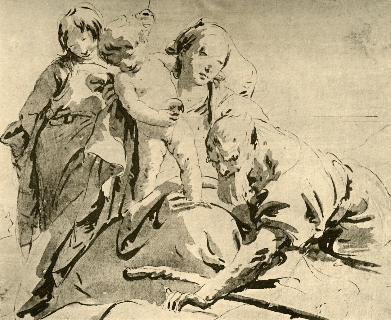 Kutsal Aile, 18. yüzyılın ortaları, 1928 by Giovanni Battista Tiepolo
