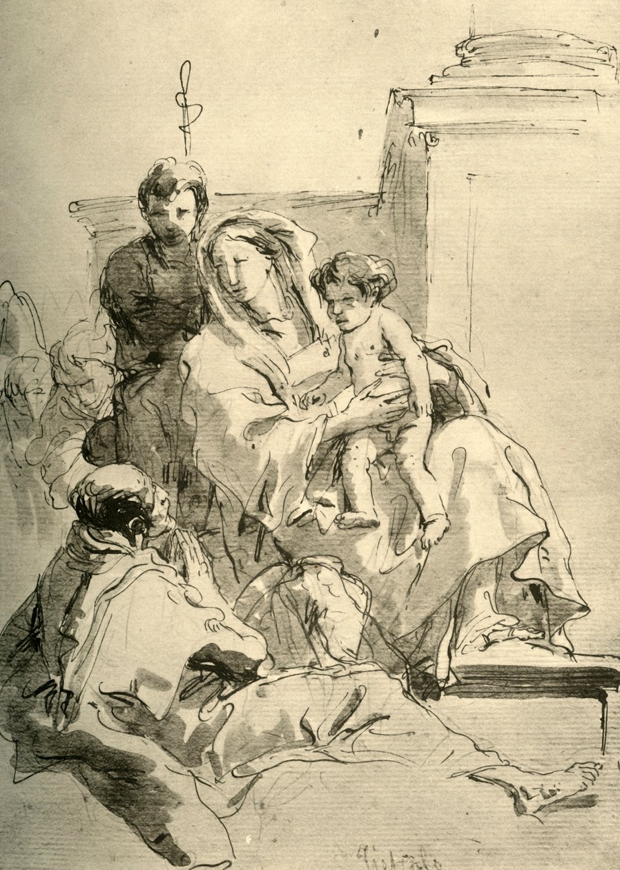 Kutsal Aile, 18. yüzyılın ortaları, 1928 by Giovanni Battista Tiepolo
