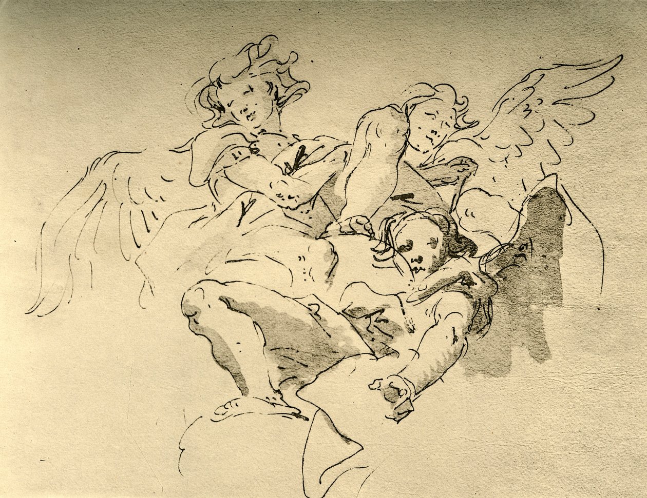 Uçan Melekler, 18. yüzyılın ortaları, 1928 by Giovanni Battista Tiepolo