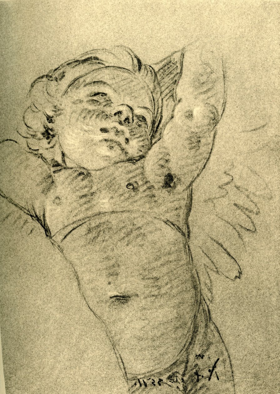 Uçan Aşk Tanrısı, 18. yüzyılın ortaları, 1928 by Giovanni Battista Tiepolo