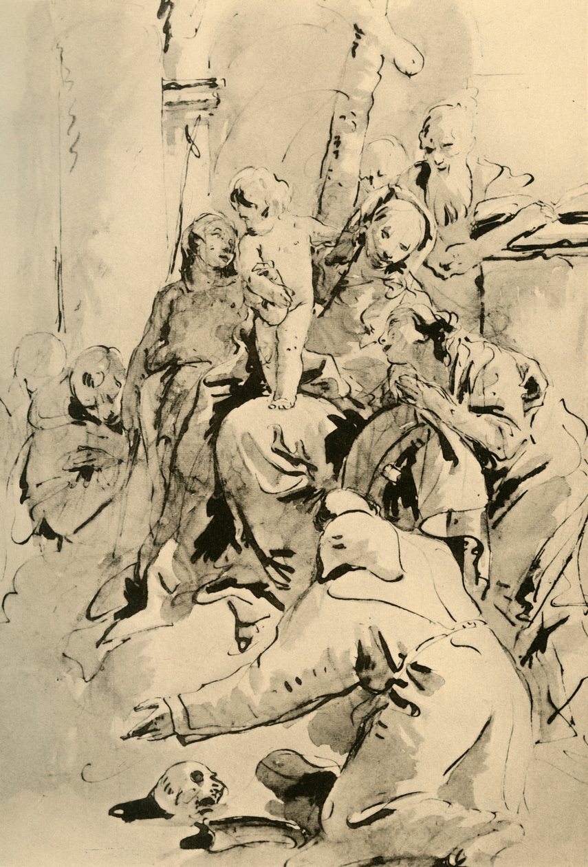 Azizler ile Madonna, 18. yüzyılın ortaları, 1928 by Giovanni Battista Tiepolo