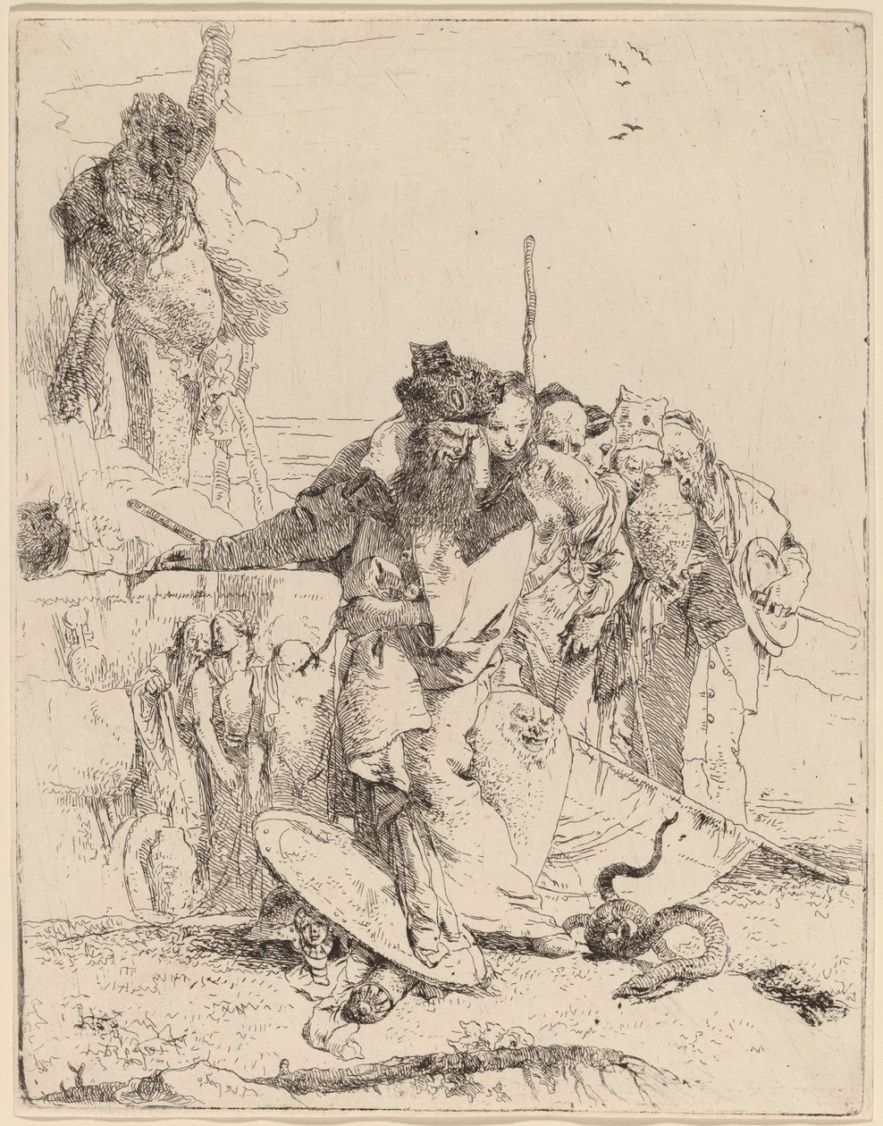 Bir Yılanla İlgili Büyücü ve Diğerleri by Giovanni Battista Tiepolo