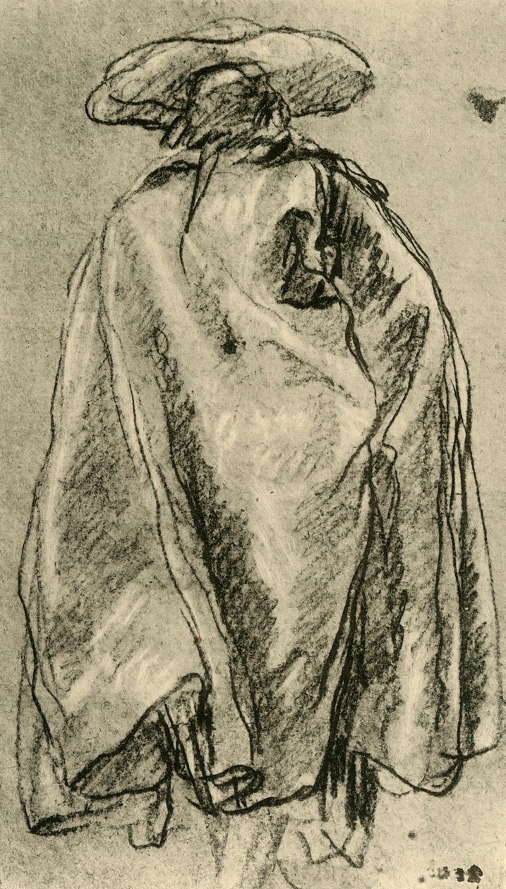 Arkadan görülen Büyük Pelerinli Adam, 1752, 1928 by Giovanni Battista Tiepolo
