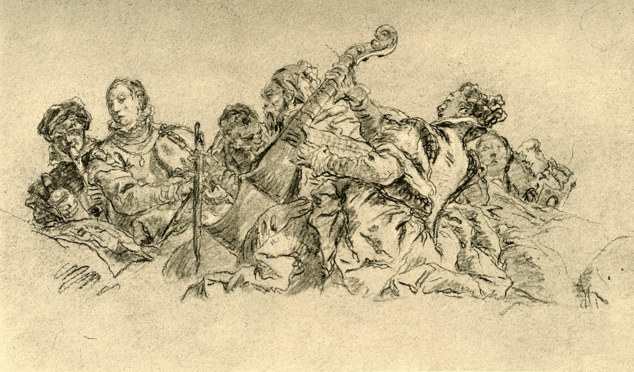 Müzisyenler, 1752, 1928 by Giovanni Battista Tiepolo