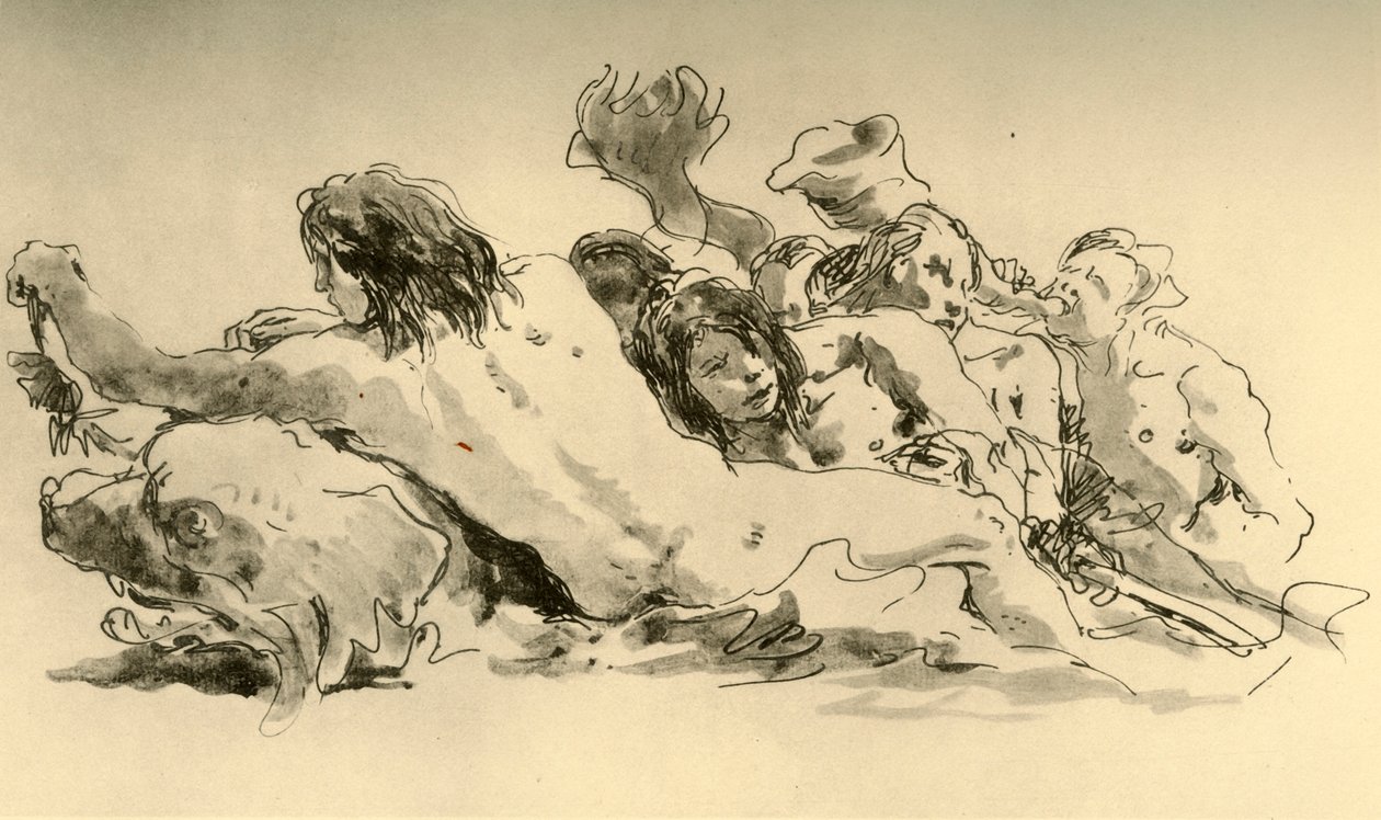 Nereids ve Triton, c1753-1762, 1928 by Giovanni Battista Tiepolo
