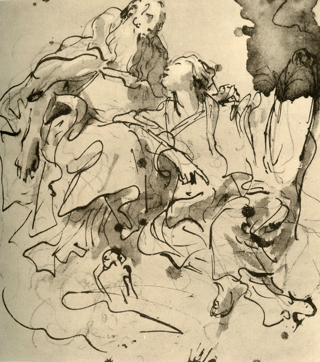 Yaşlı Adam ve Genç Kadın, 1761, 1928 by Giovanni Battista Tiepolo
