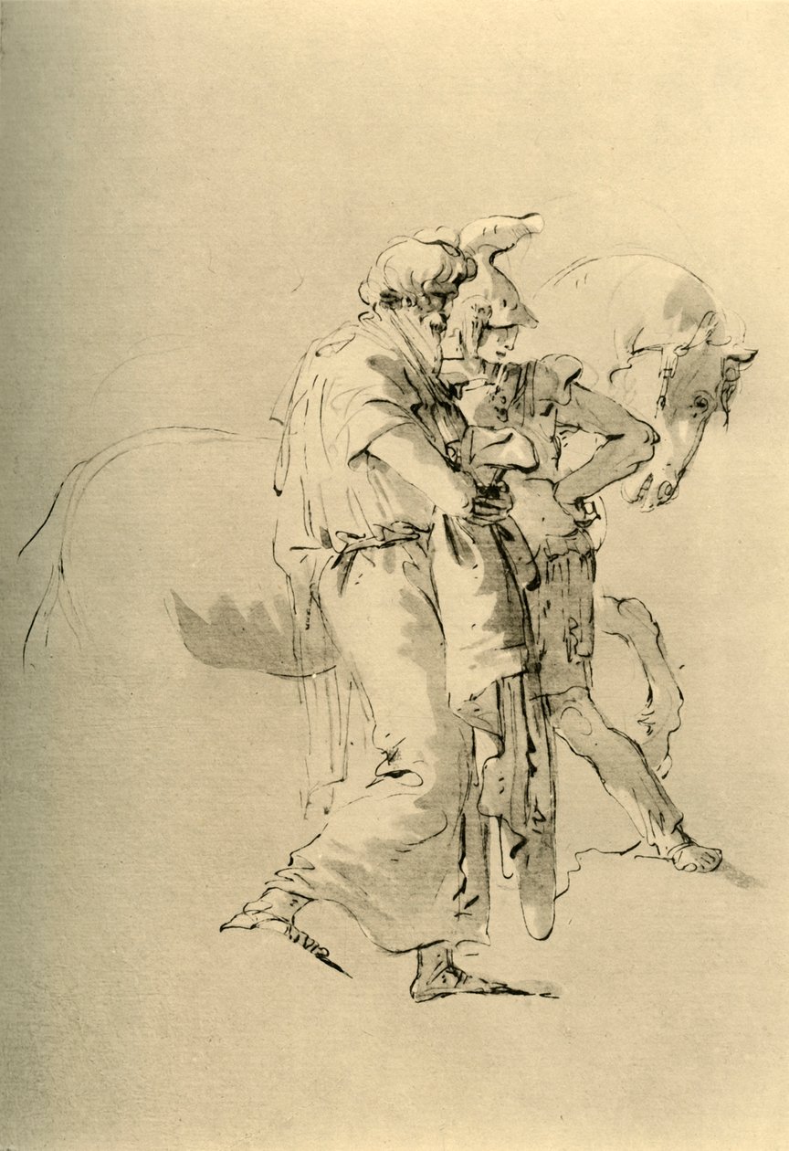 Yaşlı adam ve Genç asker, 18. yüzyılın ortaları, 1928 by Giovanni Battista Tiepolo