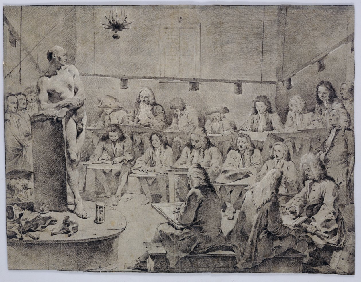 Piazzetta"s Academy: Çıplak çizen sanatçılar by Giovanni Battista Tiepolo