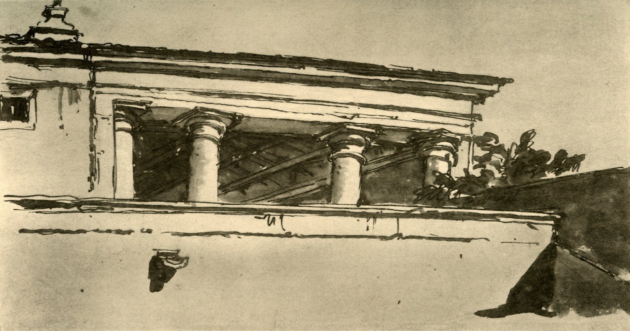 Bir Villa Sütun Salonu, 1757, 1928 by Giovanni Battista Tiepolo
