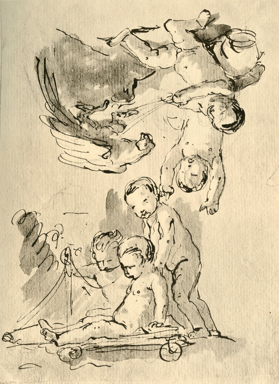 Cupids oynamak, c1757, 1928 by Giovanni Battista Tiepolo