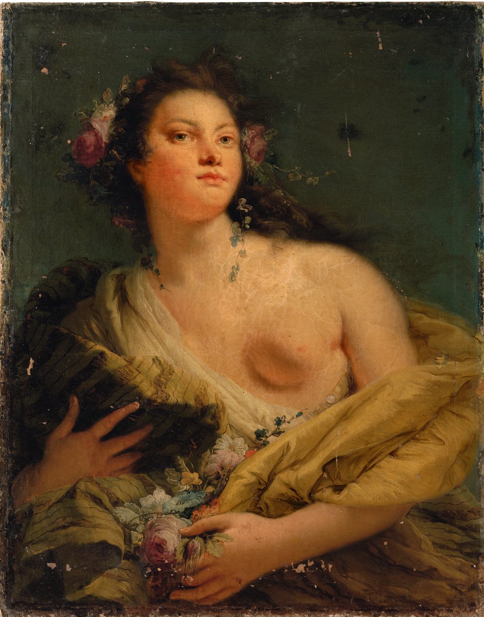 Flora olarak bir bayanın portresi by Giovanni Battista Tiepolo
