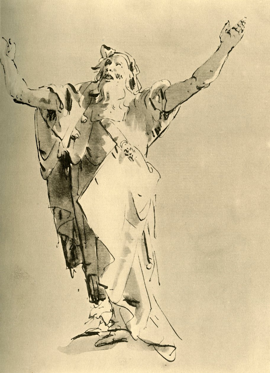 Kollarını kaldırmış peygamber, 18. yüzyılın ortaları, 1928 by Giovanni Battista Tiepolo