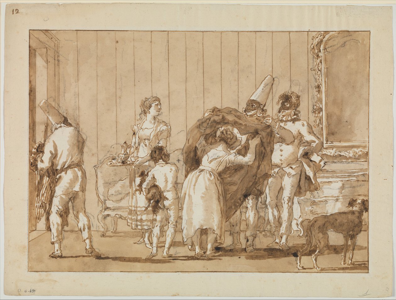 Bir Terzi Olarak Punchinello, 1800 dolayları by Giovanni Battista Tiepolo