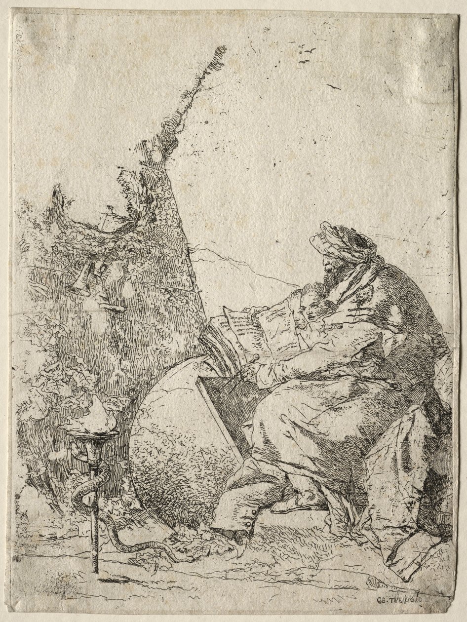 Scherzi di Fantasia: Filozof by Giovanni Battista Tiepolo