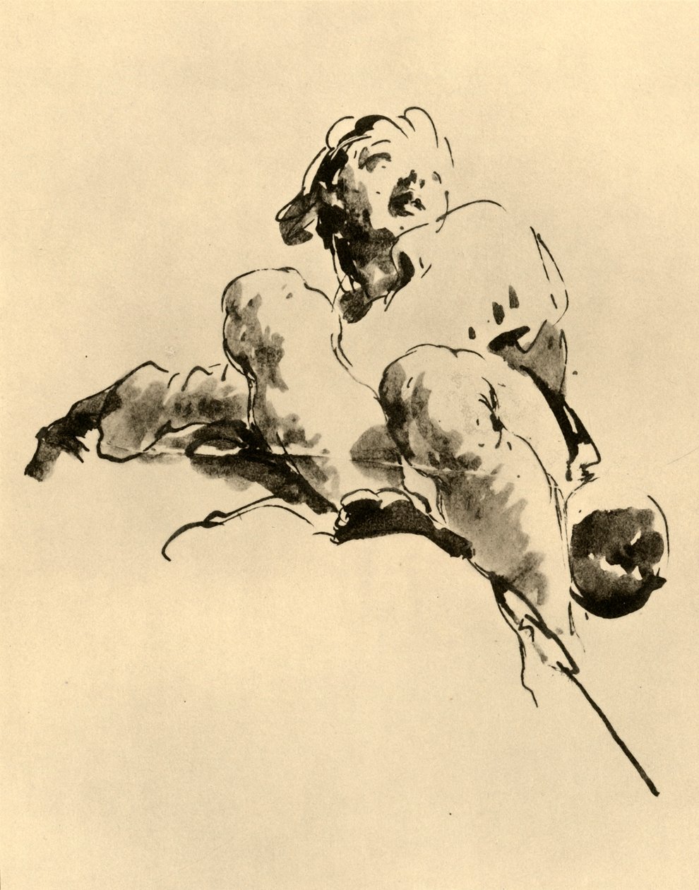 Çömelmiş Gençlik, 18. yüzyılın ortası, 1928 by Giovanni Battista Tiepolo