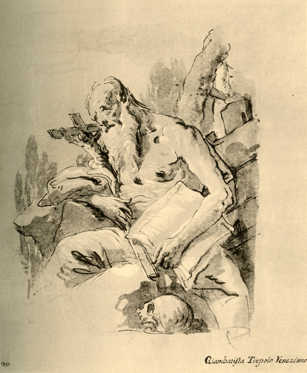 Aziz Jerome, 18. yüzyılın ortaları, 1928 by Giovanni Battista Tiepolo