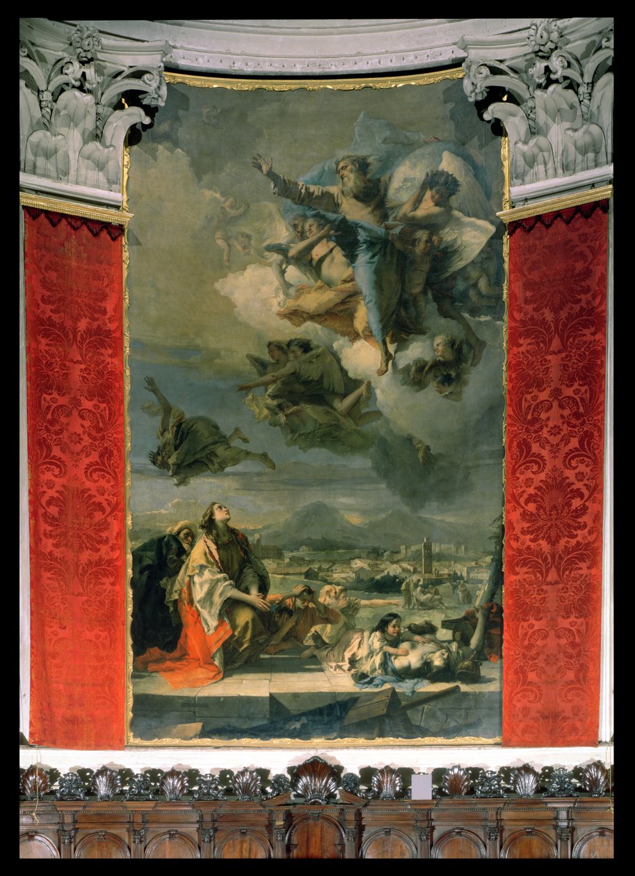 St. Thecla Şehri Vebadan Kurtarıyor by Giovanni Battista Tiepolo