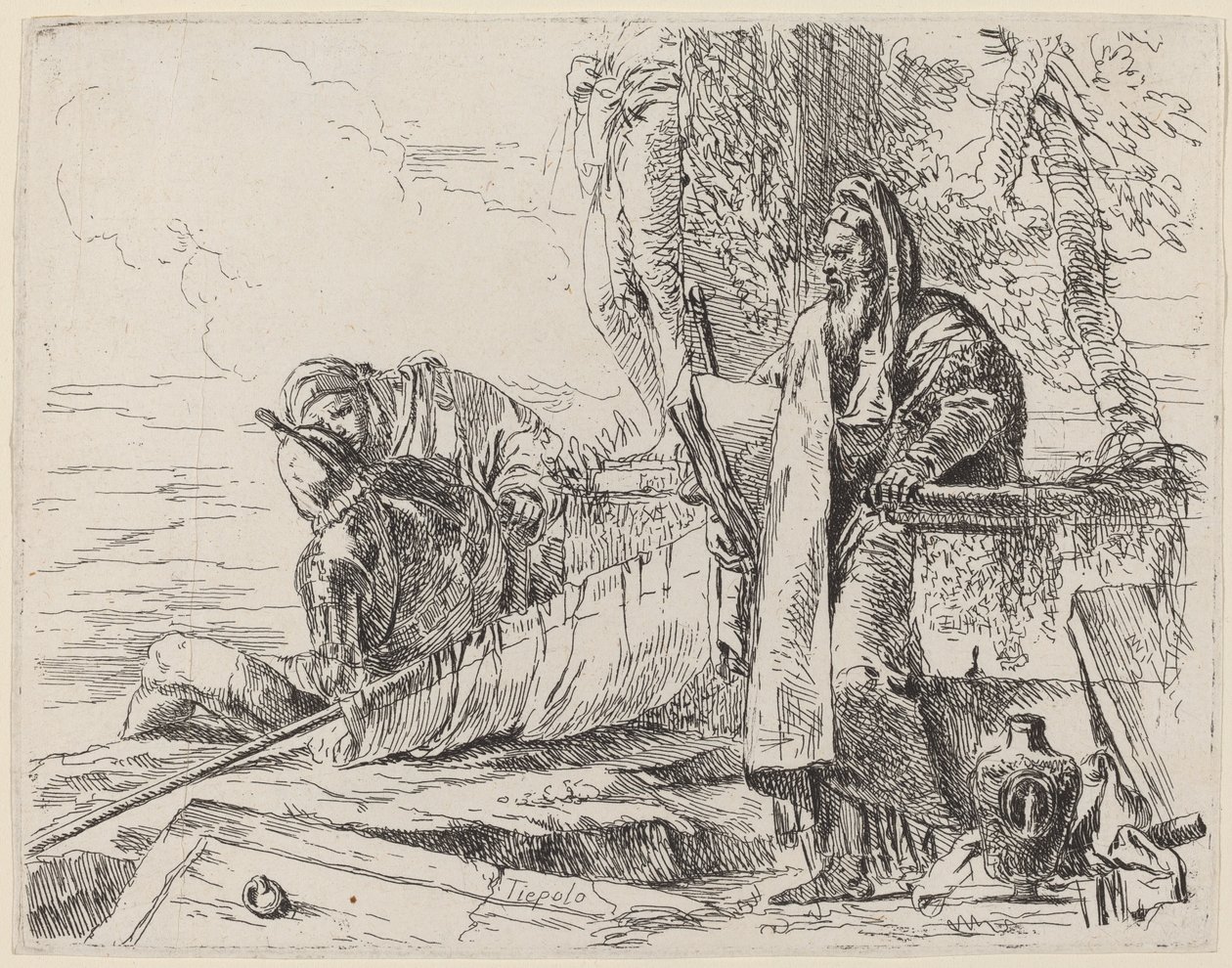 Daimi Filozof ve Diğer İki Figür by Giovanni Battista Tiepolo