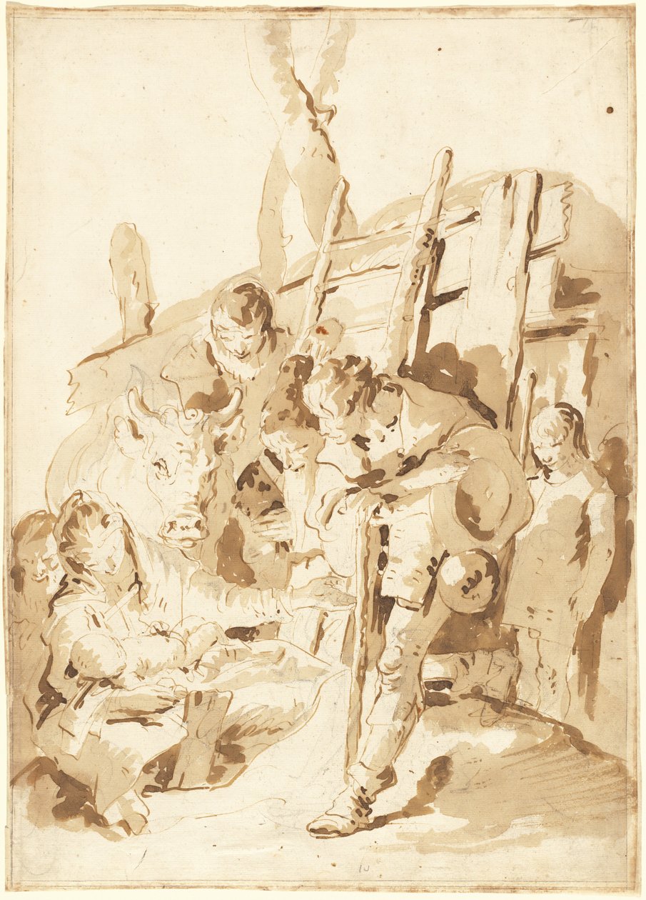 Çobanların hayranlığı by Giovanni Battista Tiepolo
