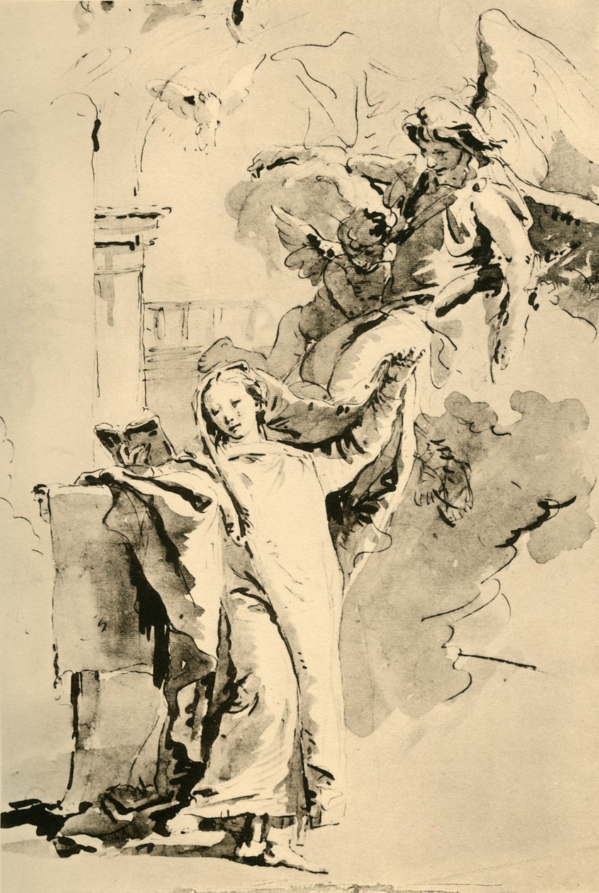 Müjde, 18. yüzyılın ortaları, 1928 by Giovanni Battista Tiepolo