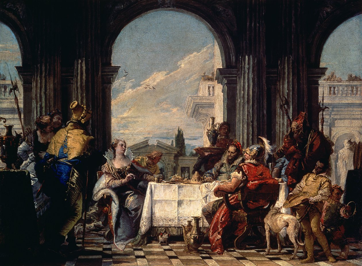 Anthony ve Kleopatra'nın Ziyafeti, c.1744 by Giovanni Battista Tiepolo