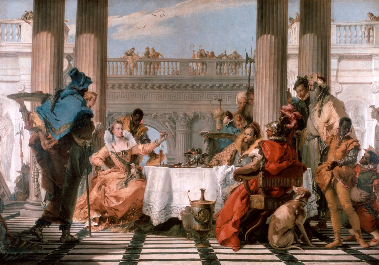 Kleopatra Ziyafeti, 1743-1744 by Giovanni Battista Tiepolo