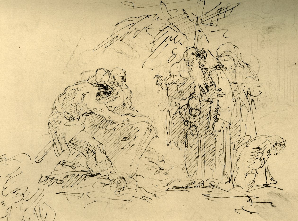 Bir Mezarın Açılışı, 18. yüzyılın ortaları, 1928. by Giovanni Battista Tiepolo