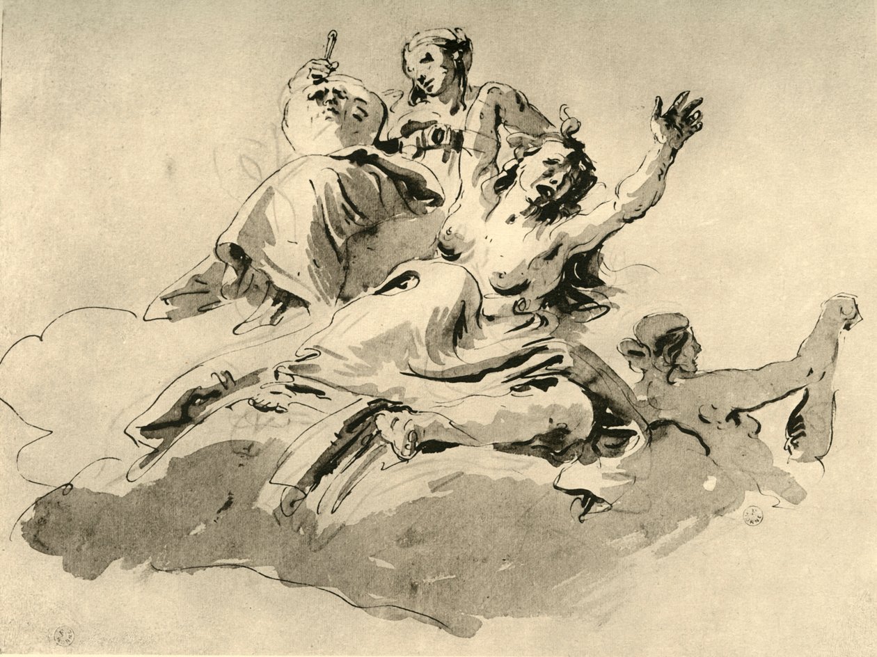 Üç Kadın, 18. yüzyıl ortası, 1928 by Giovanni Battista Tiepolo