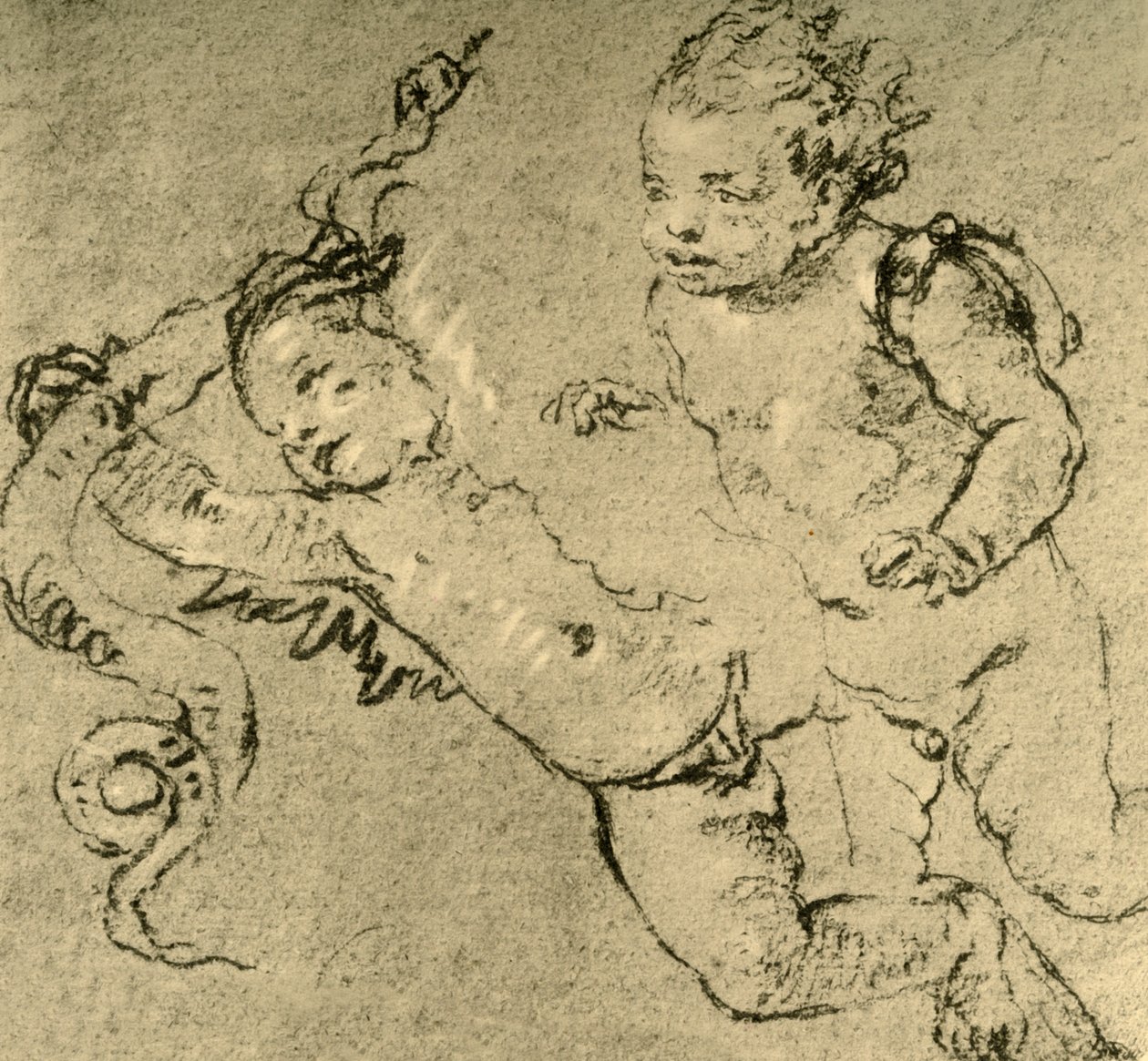 İki Aşk Tanrısı, c1752, 1928 by Giovanni Battista Tiepolo