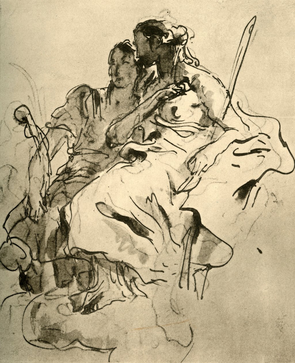 İki Genç Kadın, 18. yüzyılın ortaları, 1928 by Giovanni Battista Tiepolo