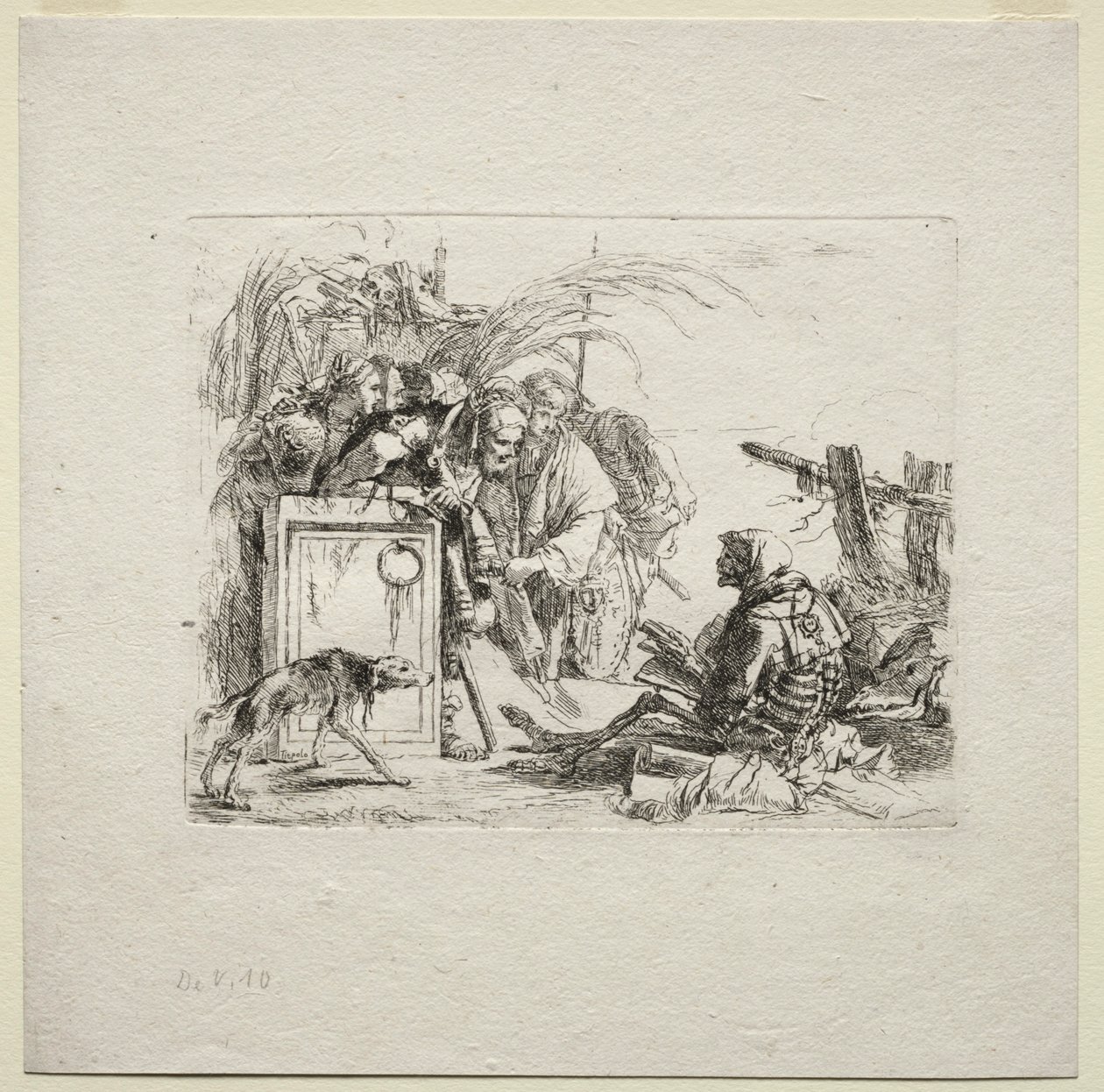 Çeşitli Kaprisler: Ölüm Veren Seyirci, 1785. by Giovanni Battista Tiepolo