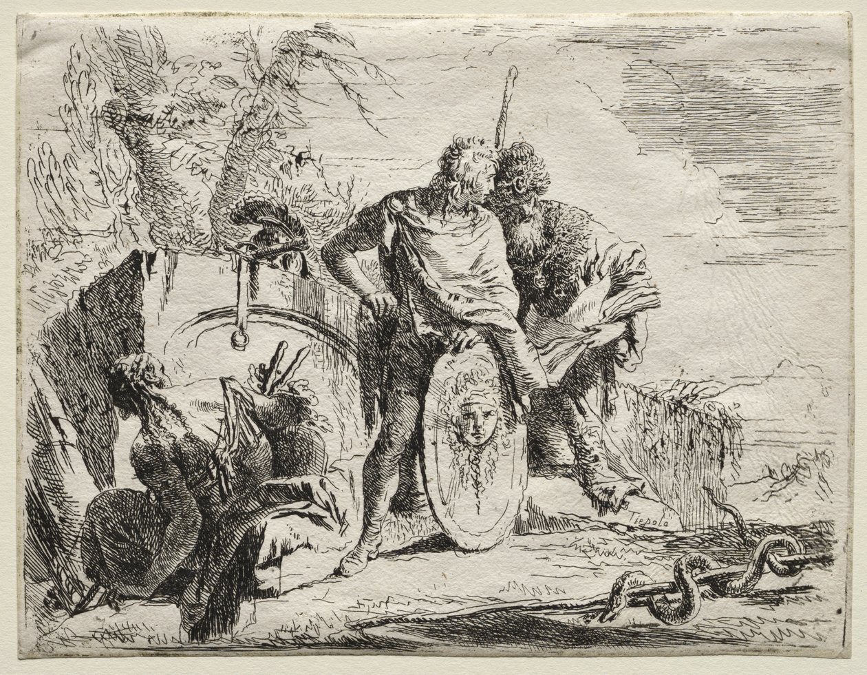 Çeşitli Kaprisler: Astrolog ve Genç Asker by Giovanni Battista Tiepolo