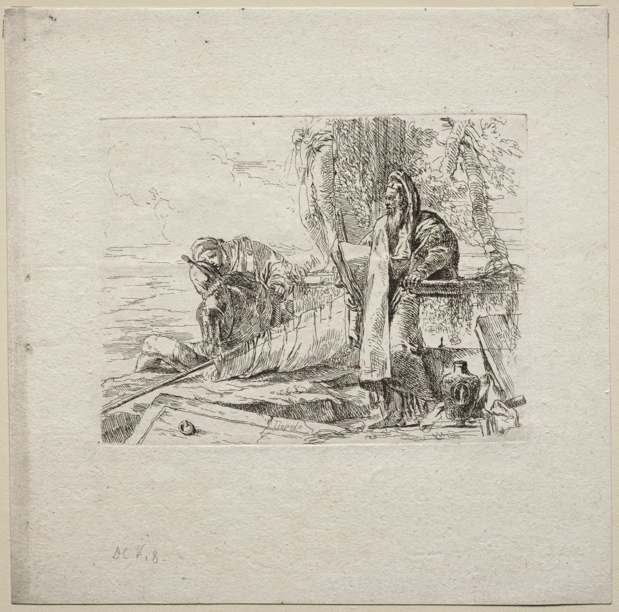 Çeşitli Kaprisler: Kitapla Duran Filozof, 1785. by Giovanni Battista Tiepolo