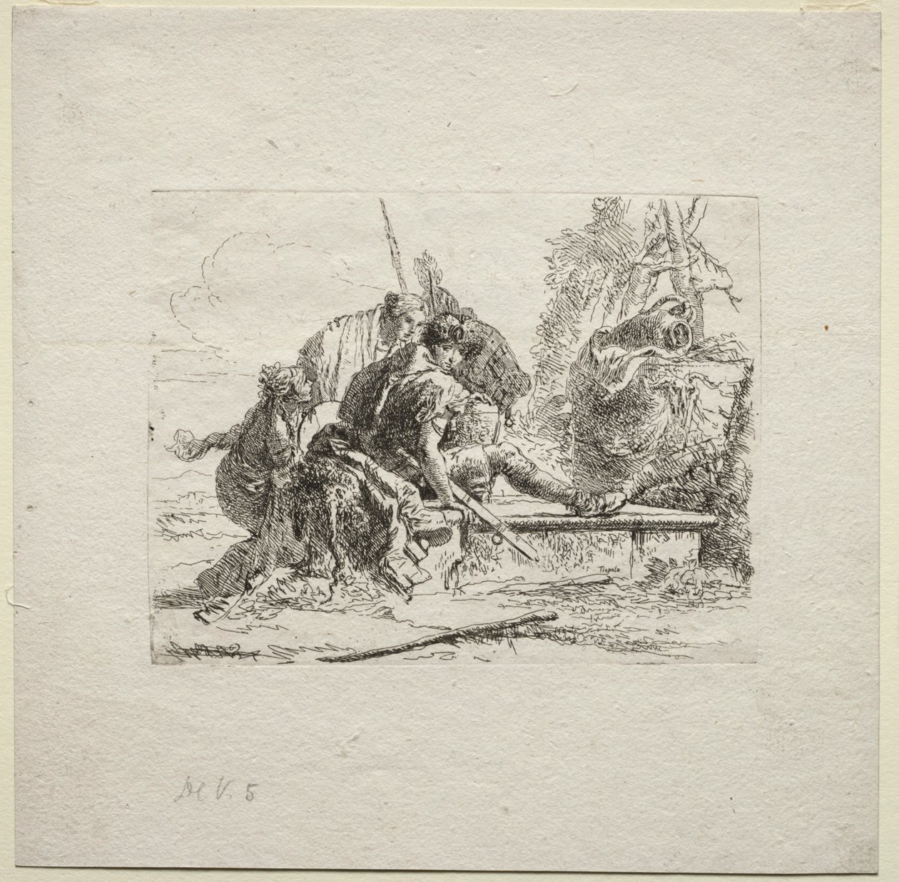 Çeşitli Kaprisler: İki Asker ve İki Kadın, 1785. by Giovanni Battista Tiepolo