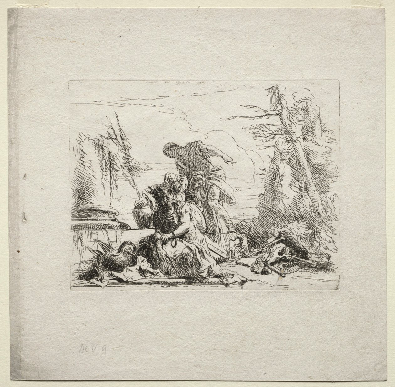 Çeşitli Kaprisler: Kelepçeli Kadın, 1785. by Giovanni Battista Tiepolo