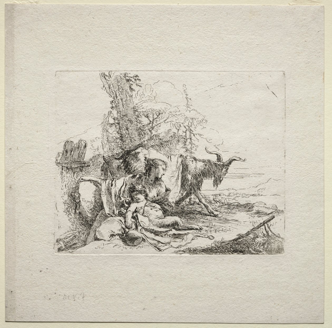 Çeşitli Kaprisler: Tefli Kadın, 1785. by Giovanni Battista Tiepolo