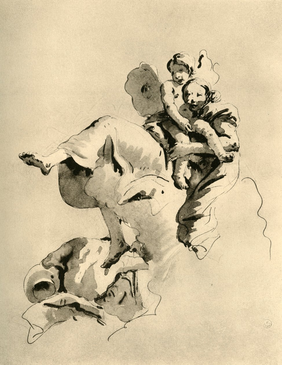 Venüs ve Aşk Tanrısı, 18. yüzyılın ortaları, 1928 by Giovanni Battista Tiepolo