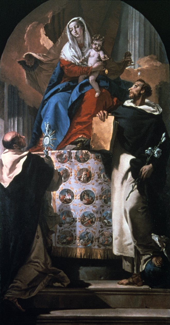 Aziz Dominic ve Aziz Sümbül ile Bakire ve Çocuk, 1740-1750 by Giovanni Battista Tiepolo