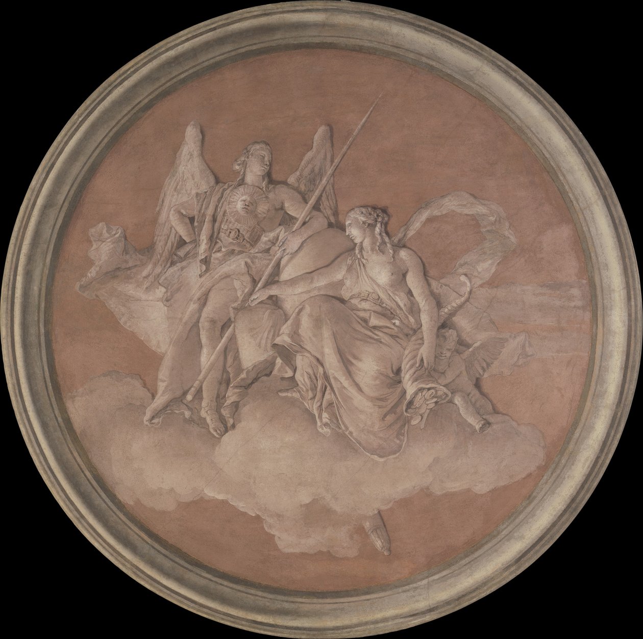 Fazilet ve Bolluk, 1760 (tuvale aktarılan fresk) by Giovanni Battista Tiepolo