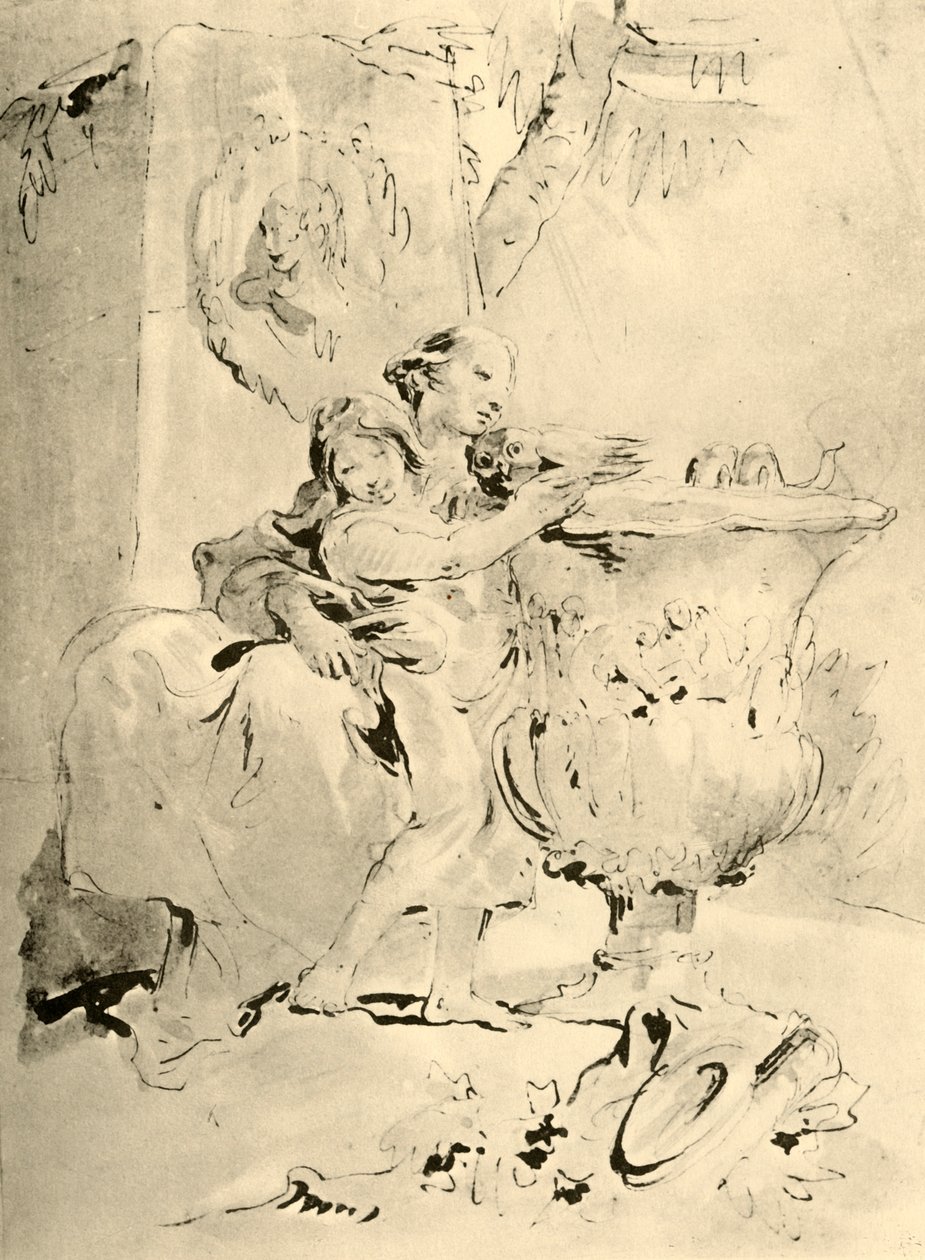 Genç Kadın ve Oğlan, 18. yüzyılın ortaları, 1928 by Giovanni Battista Tiepolo
