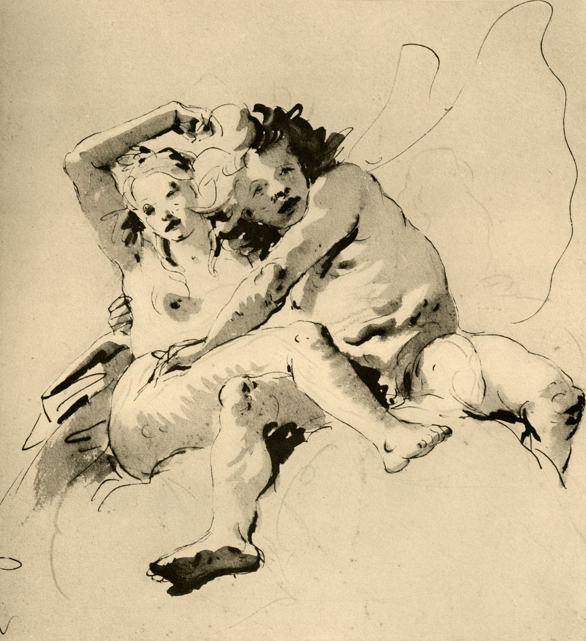 Zephyr ve Flora, 1757, 1928 by Giovanni Battista Tiepolo