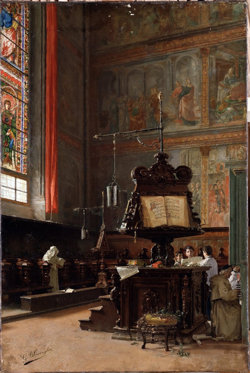 Kilise korosunda (tuval üzerine yağlı boya by Giovanni Battista Torriglia