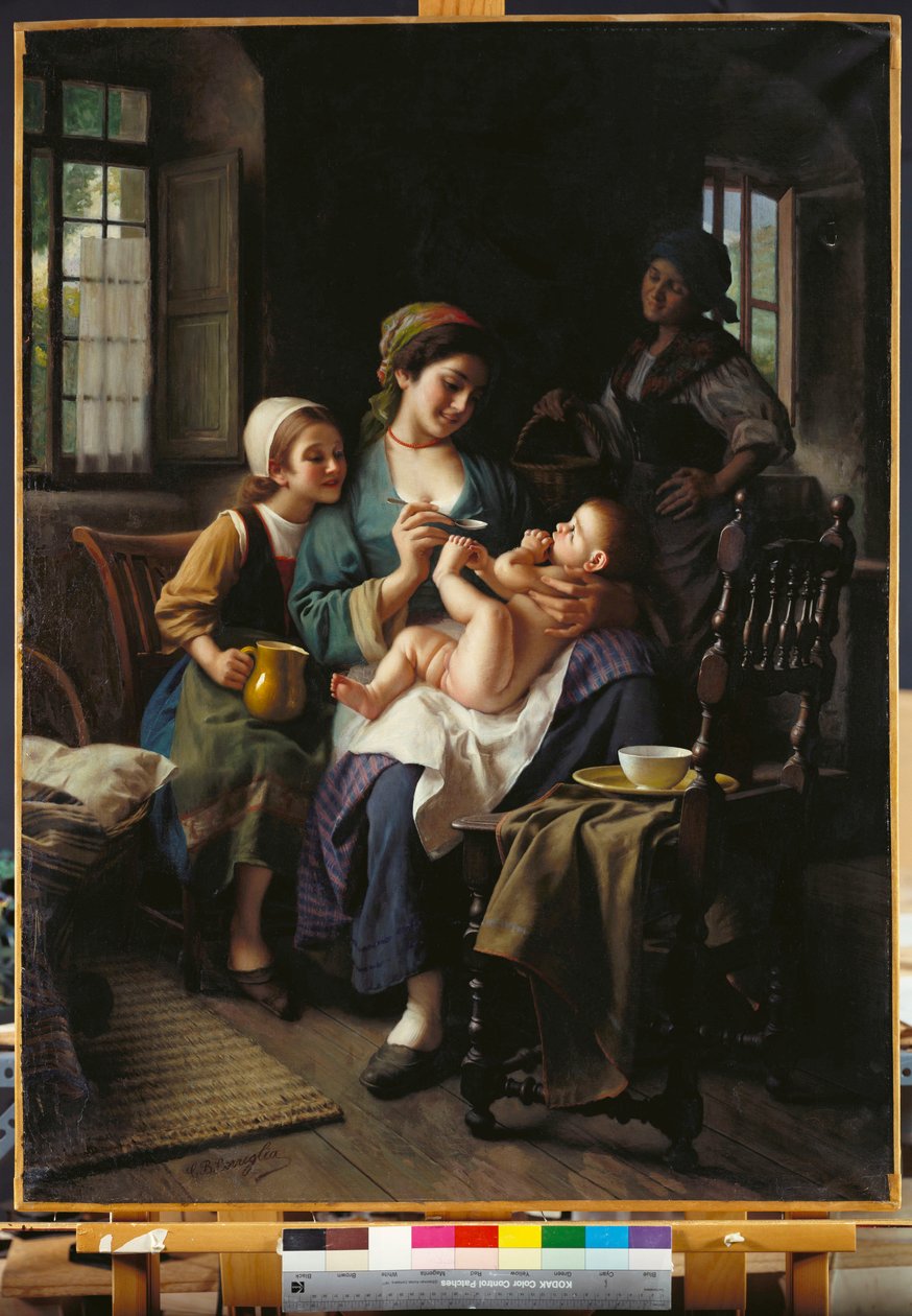 Yemek Zamanı (tuval üzerine yağlı boya) by Giovanni Battista Torriglia