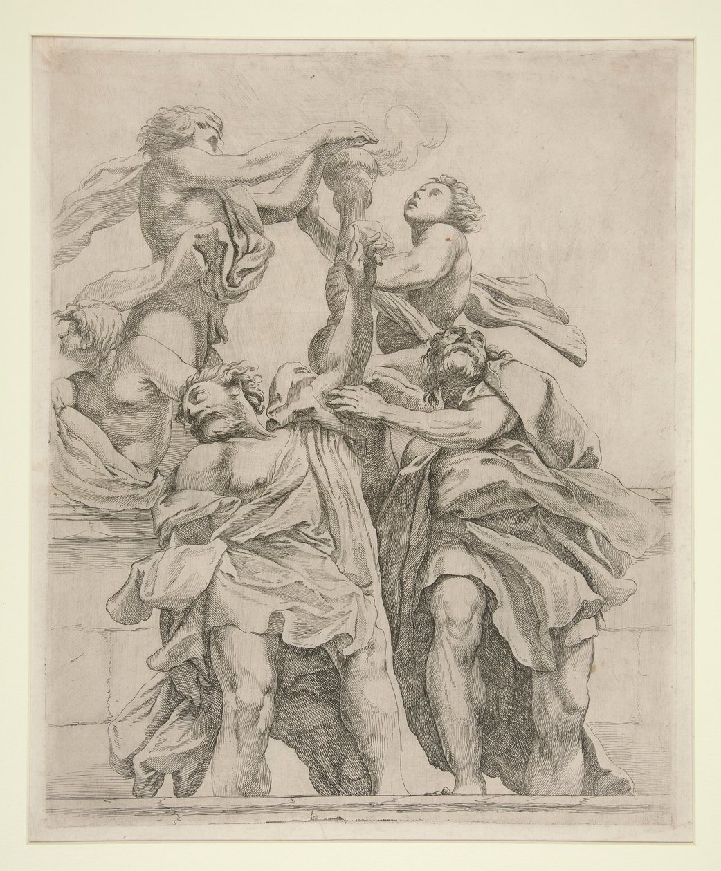 İki Havari ve Üç Melek by Giovanni Battista Vanni